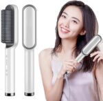 Hair Straightener Comb Brush Hair Straightening Built with Fast Heating & 5 Temp Settings & Anti-Scald Perfect for Home Hair Styler