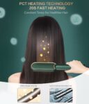 Hair Straightener Comb Brush Hair Straightening Built with Fast Heating & 5 Temp Settings & Anti-Scald Perfect for Home Hair Styler