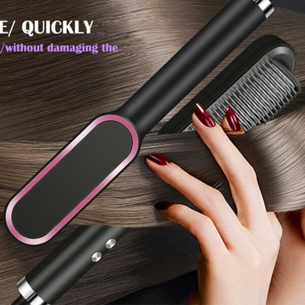 Hair Straightener Comb Brush Hair Straightening Built with Fast Heating & 5 Temp Settings & Anti-Scald Perfect for Home Hair Styler