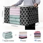 Storage Bags (Set of 6) – Large Capacity Clothes Organizer with Reinforced Handles, Clear Window, and Sturdy Zippers for Bedding and Comforters